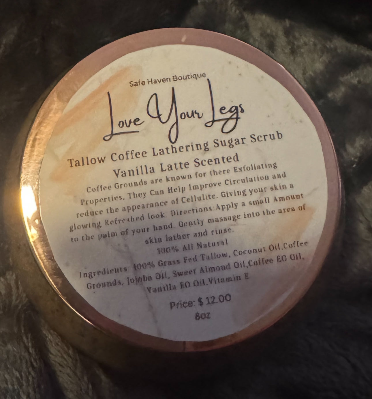 Tallow Coffee Lathering Sugar Scrub